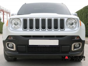 Jeep Renegade Front Fog Light Trim - Brushed Stainless Steel Jeep Renegade Front Fog Light Trim - Brushed Stainless Steel